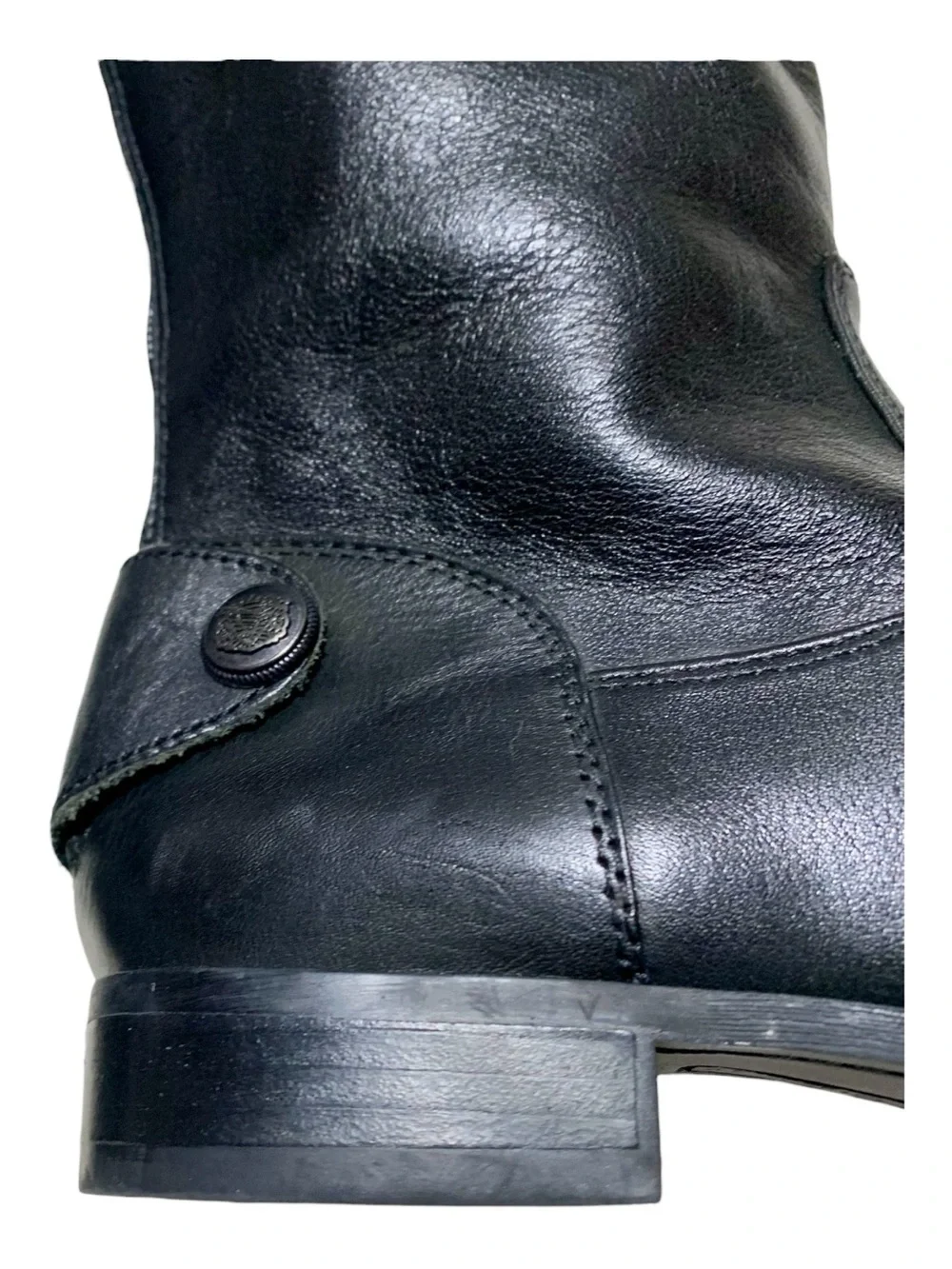 Arturo Chiang Black Leather Over-the-Knee Riding Boots Size 7.5